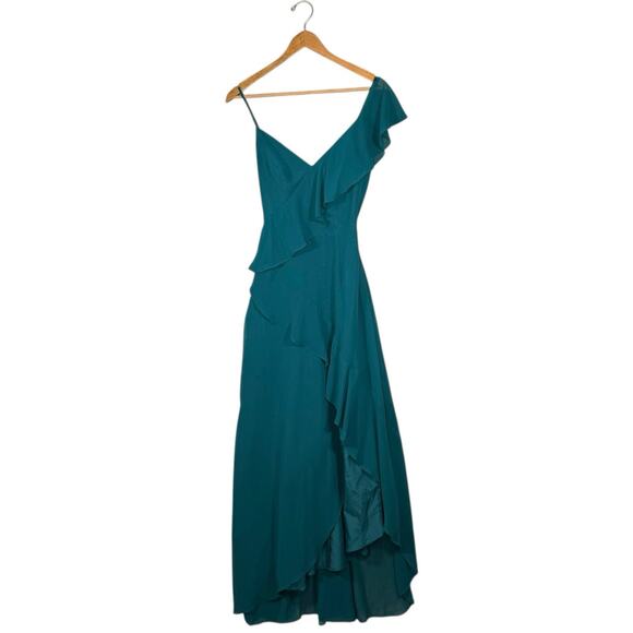 Vera Wang White Collection Gem Style 360531 Teal Ruffle Gown | Bridesmaid 4 - Picture 11 of 11